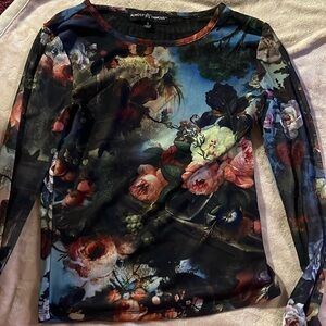 Y2K floral sheet long sleeve